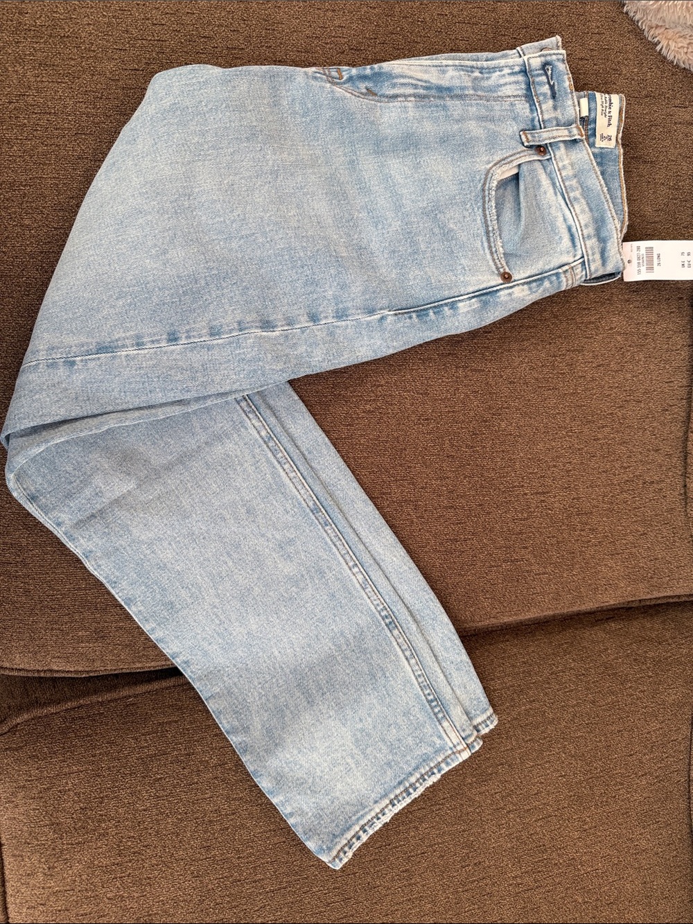 A&F ankle straight ultra high rise curve love